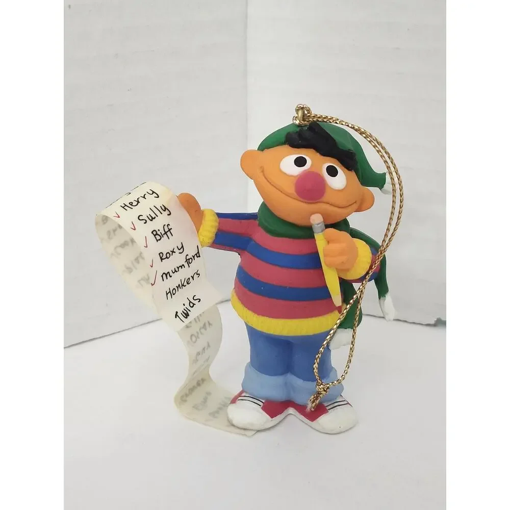 1992 Grolier Ernie Sesame Street Christmas Ornament Jim Henson Vintage Boxed